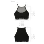 Спортивний топ з прозорою вставкою Passion PS006 TOP XL, black - Зображення 6