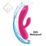 Гнучкий вібратор кролик з двома моторами FeelzToys Lea Rabbit Vibrator Rubine Red - Зображення 5