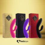 Гнучкий вібратор кролик з двома моторами FeelzToys Lea Rabbit Vibrator Rubine Red - Зображення 7
