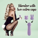 Мінівібратор FeelzToys Magic Bunny Purple з двома насадками - Зображення 2