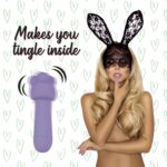 Мінівібратор FeelzToys Magic Bunny Purple з двома насадками - Зображення 3