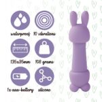 Мінівібратор FeelzToys Magic Bunny Purple з двома насадками - Зображення 5