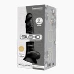 Фалоімітатор SilexD Vetus Black (MODEL 1 size 8in), двошаровий, силікон + Silexpan, діаметр 4,2см - Зображення 3