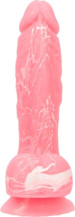 Фалоімітатор, що світиться у темряві, ADDICTION - BRANDON - 7.5 "- PINK G.I.D. / W PB, 19 см, силіко - Зображення 10
