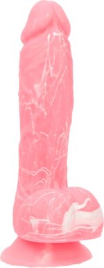 Фалоімітатор, що світиться у темряві, ADDICTION - BRANDON - 7.5 "- PINK G.I.D. / W PB, 19 см, силіко - Зображення 9