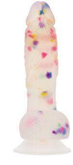 Фалоімітатор з конфетті ADDICTION - PARTY MARTY 7.5″ - FROST & CONFETTI, 19 см, силікон - Зображення 11