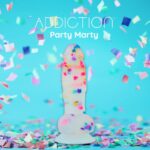 Фалоімітатор з конфетті ADDICTION - PARTY MARTY 7.5″ - FROST & CONFETTI, 19 см, силікон - Зображення 2