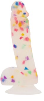 Фалоімітатор з конфетті ADDICTION - PARTY MARTY 7.5″ - FROST & CONFETTI, 19 см, силікон - Зображення 10