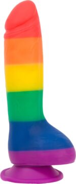 Райдужний фалоімітатор ADDICTION - JUSTIN - 8 "- RAINBOW, 20,3 см, силікон, вібропуля в подарунок - Зображення 7