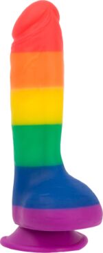Райдужний фалоімітатор ADDICTION - JUSTIN - 8 "- RAINBOW, 20,3 см, силікон, вібропуля в подарунок - Зображення 9
