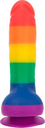 Райдужний фалоімітатор ADDICTION - JUSTIN - 8 "- RAINBOW, 20,3 см, силікон, вібропуля в подарунок - Зображення 8