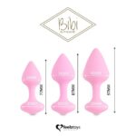Набір силіконових анальних пробок FeelzToys - Bibi Butt Plug Set 3 pcs Pink - Зображення 2