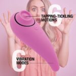 Пульсатор для клітора плюс вібратор FeelzToys - FemmeGasm Tapping & Tickling Vibrator Pink - Зображення 4