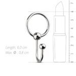 Уретральна вставка з кільцем Sinner Gear Unbendable - Sperm Stopper Solid, діаметр кільця 3,2см - Зображення 5