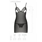 Сорочка з вирізами на грудях, стрінги Passion LOVELIA CHEMISE S/M, black - Зображення 7
