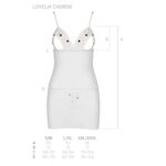 Сорочка з вирізами на грудях, стрінги Passion LOVELIA CHEMISE S/M, white - Зображення 7