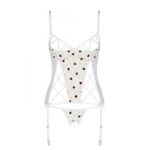 Корсет з підв'язками, стрінги Passion LOVELIA CORSET XXL/XXXL, white - Зображення 5