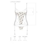 Корсет з підв'язками, стрінги Passion LOVELIA CORSET XXL/XXXL, white - Зображення 7