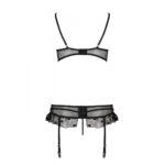Сексуальний комплект з поясом для панчіх Passion LOVELIA SET S/M, black - Зображення 6