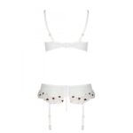 Сексуальний комплект з поясом для панчіх Passion LOVELIA SET L/XL, white - Зображення 6