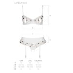 Сексуальний комплект з поясом для панчіх Passion LOVELIA SET S/M, white - Зображення 7