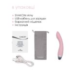 Вібратор для точки G з інтелектуальним режимом Svakom Amy Pale Pink - Зображення 7
