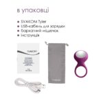Ерекційне кільце з вібрацією Svakom Tyler Violet - Зображення 6