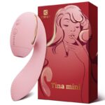 Вакуумний вібратор KISSTOY Tina Mini Pink, вагінально-кліторальний - Зображення 3
