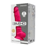Фалоімітатор SilexD Tomas Pink (MODEL 1 size 9in), двошаровий, силікон + Silexpan, діаметр 4,9см - Зображення 3