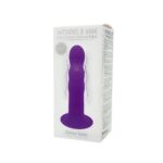 Двошаровий ділдо з вібрацією Adrien Lastic Hitsens 3 Purple, відмінно для страпона, діаметр 4 см, до - Зображення 6
