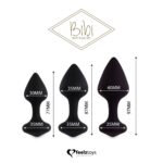 Набір силіконових анальних пробок FeelzToys - Bibi Butt Plug Set 3 pcs Black - Зображення 2