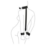 Кляп з пластиковою кулею та наручниками Art of Sex – Handcuffed Gag, чорний - Зображення 2