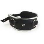 Ошейник из натуральной кожи со стразами и кольцом Art of Sex -  Collar Ring - Зображення 3