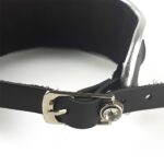 Ошейник из натуральной кожи со стразами и кольцом Art of Sex -  Collar Ring - Зображення 5