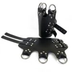 Поножі-манжети для підвісу за ноги Art of Sex – Leg Cuffs For Suspension, чорні, натуральна шкіра - Зображення 2