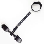 Фіксатори для шиї та рук Art of Sex - Bondage Set з натуральної шкіри, колір чорний - Зображення 6