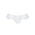 Трусики в горошок, з рюшами та шнурівкою Passion FATIN THONG XXL/XXXL, white - Зображення 5