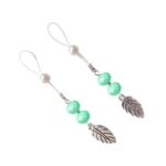 Прикраси з намистинами та листочком для сосків Art of Sex – Nipple Jewelry Leaf, м’ятні - Зображення 3