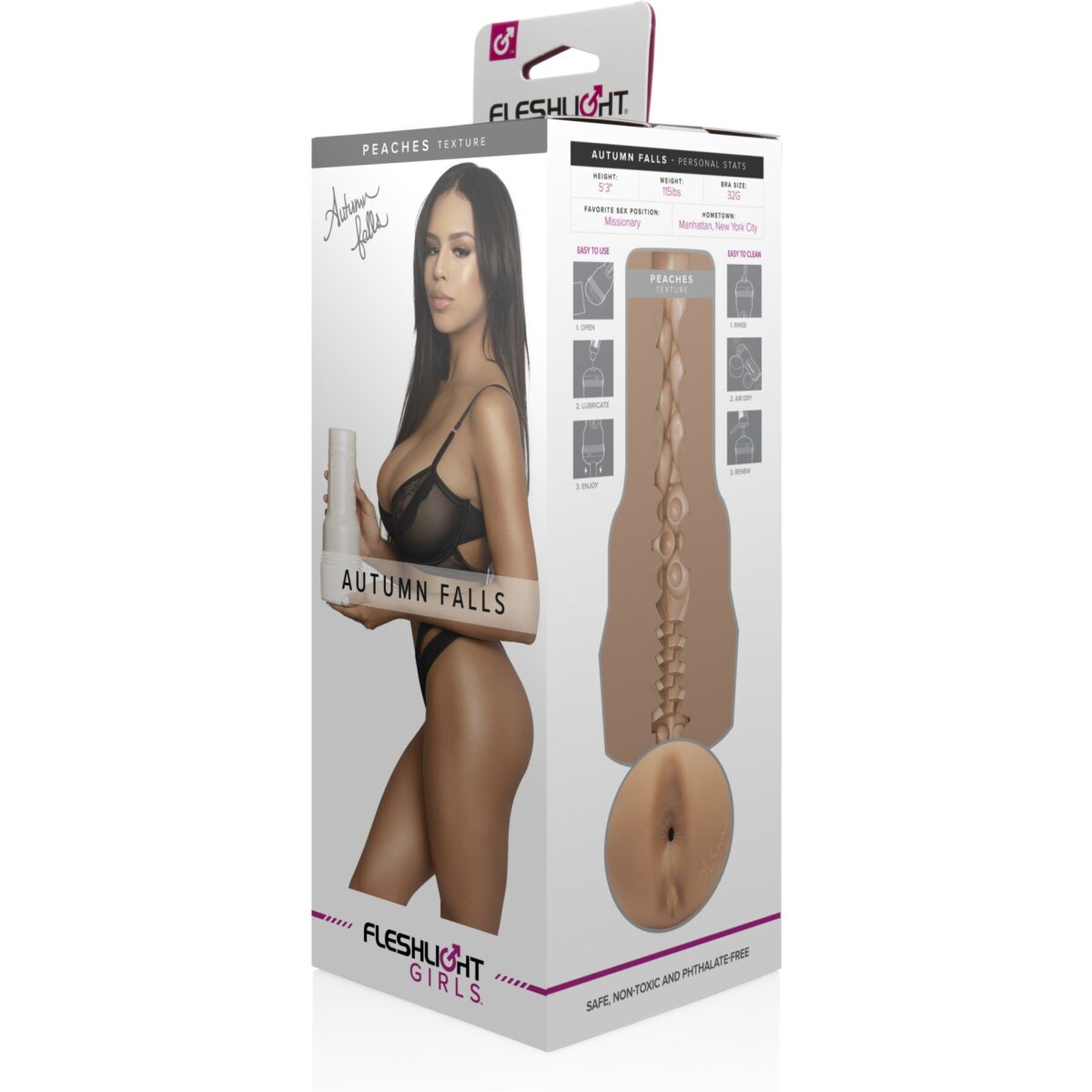 Мастурбатор Fleshlight Girls: Autumn Falls - Peaches, зі зліпка ануса, дуже ніжний - Зображення 4