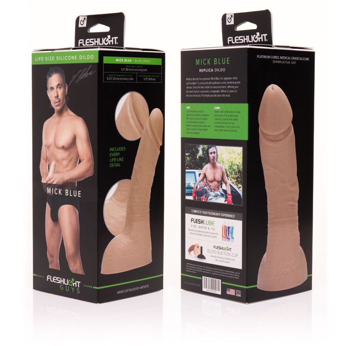 Фалоімітатор Fleshlight Guys: Mick Blue Dildo, за зліпком пеніса - Зображення 2