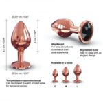 Металева анальна пробка із прикрасою у вигляді кристалу Dorcel - Diamond Plug M - Зображення 4