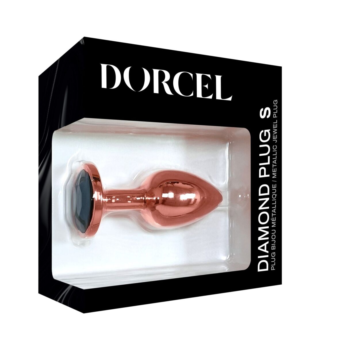 Металева анальна пробка із прикрасою у вигляді кристалу Dorcel - Diamond Plug Rose Gold S - Зображення 5