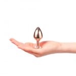 Металева анальна пробка із прикрасою у вигляді кристалу Dorcel - Diamond Plug Rose Gold S - Зображення 4