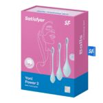 Набір йоні намистин Satisfyer Yoni Power 2 Light Blue, диаметр 2-2,5-3см, вес 22-44-73гр - Зображення 5