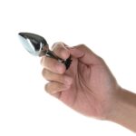 Металева анальна пробка Lux Active з трояндою - Rose Anal Plug - Black, віброкуля в подарунок - Зображення 3