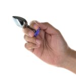 Металева анальна пробка Lux Active з трояндою - Rose Anal Plug - Purple, віброкуля в подарунок - Зображення 4