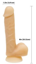 Фалоімітатор із пам’яттю форми, на присосці ADDICTION — DAVID 8″ Silicone Dong, віброкуля в подаруно - Зображення 7