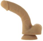 Гнучкий фалоімітатор на присосці ADDICTION — ANDREW 8″ Silicone Dong — Caramel, віброкуля в подаруно - Зображення 5