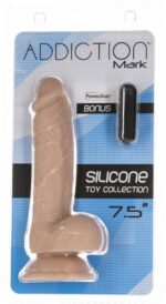 Реалістичний фалоімітатор на присосці ADDICTION — Mark 7,5″ Dildo With Balls, Beige - Зображення 5