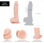 Реалістичний фалоімітатор на присосці ADDICTION — Mark 7,5″ Dildo With Balls, Beige - Зображення 3